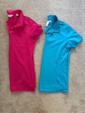 Women's Callaway & Nike Dri-FIT Polo Shirt - Pink and Turquoise